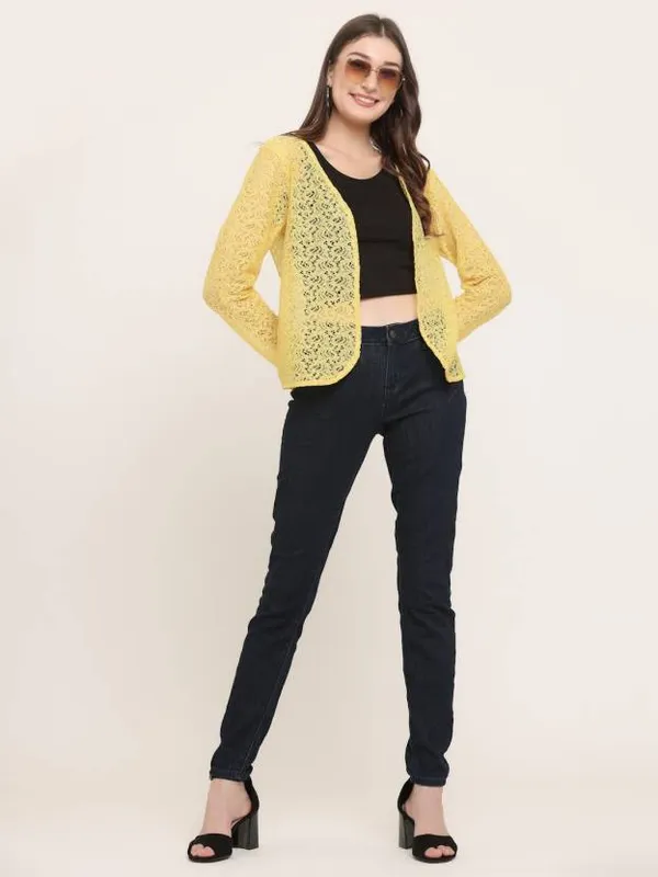 Yellow_Lace_Peplum_Jacket_For_Women