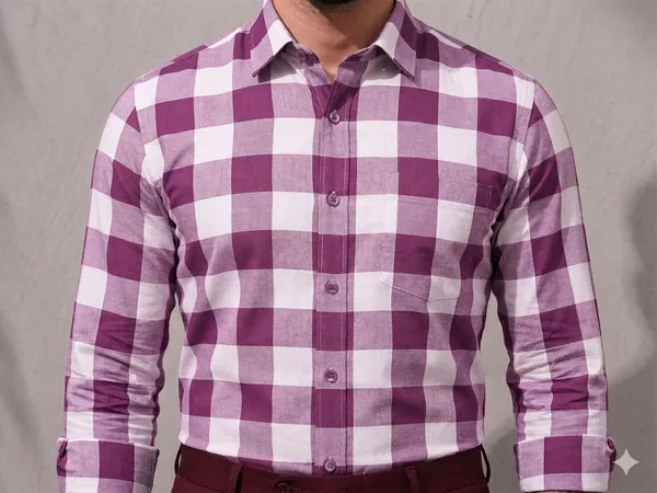 Maroon_White_Flannel_Relaxed_Fit_Checked_Shirt_For_Men