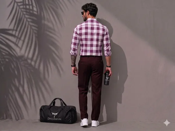 Maroon_White_Flannel_Relaxed_Fit_Checked_Shirt_For_Men