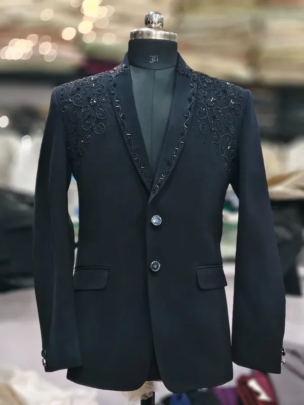 Black_Cotton_Embroidered_Notch_Lapel_Blazer_For_Men