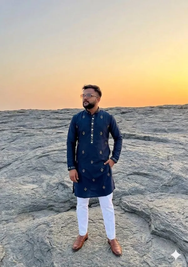 Navy_Blue_Cotton_Relaxed_Fit_Embroidered_Kurta_Pajama_Set_For_Men