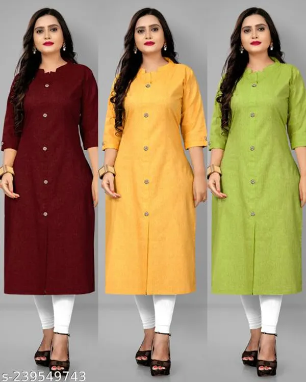 Multicolor_Cotton_Straight_Kurta_For_Women_(COMBO_OF_3_KURTI)