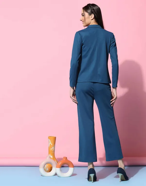 Blue_Lycra_Tailored_Blazer_And_Trouser_Suit_Set_For_Women