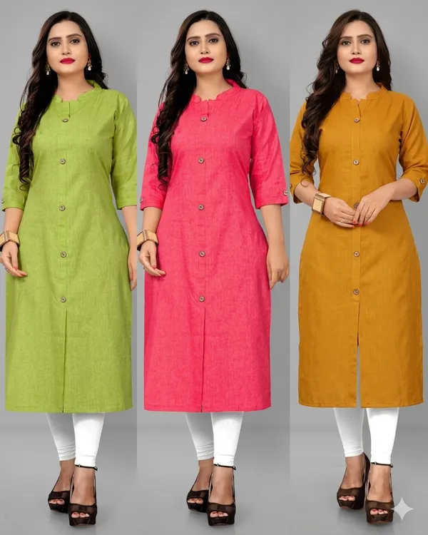 Multicolor_Cotton_Straight_Kurta_For_Women