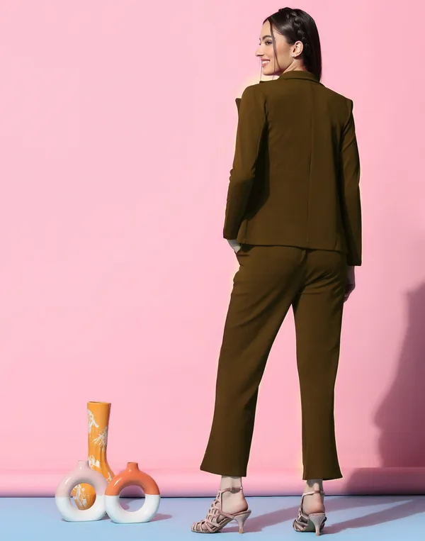 Brown_Lycra_Structured_Three_Piece_Suit_Set_For_Women