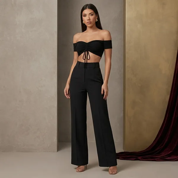 Black_High_Waist_Flared_Trousers_For_Women