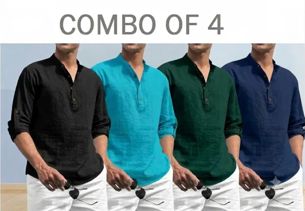 Muliticolor_Cotton_Kurta_Shirt_For_Men