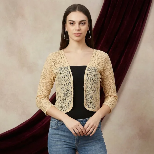Gold_Lace_Open_Front_Shrug_For_Women