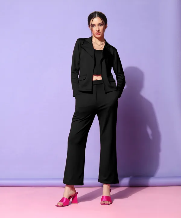 Black_Lycra_Cropped_Blazer_Wide_Leg_Pants_Co-Ord_For_Women