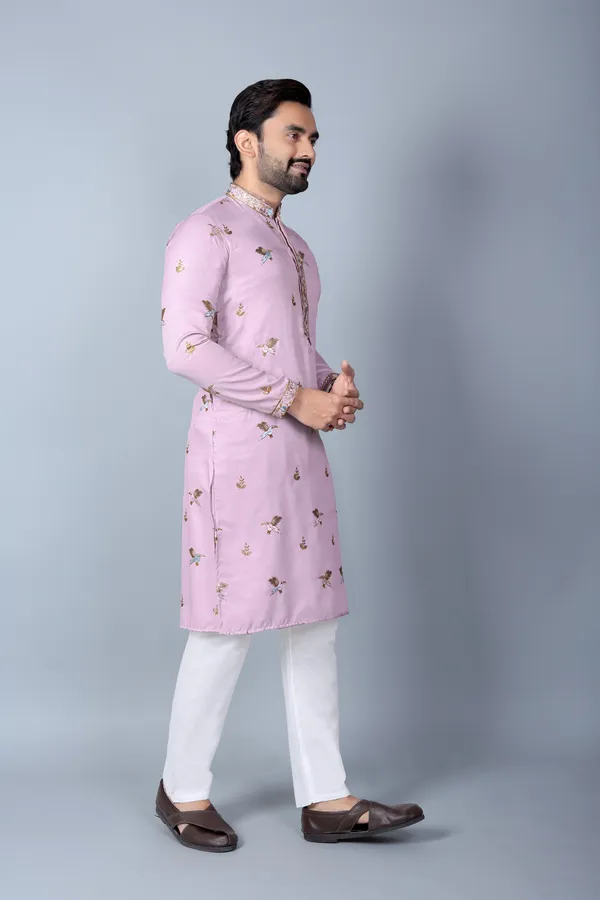 Pink_Silk_Straight_Embroidered_Kurta_Pajama_Set_For_Men