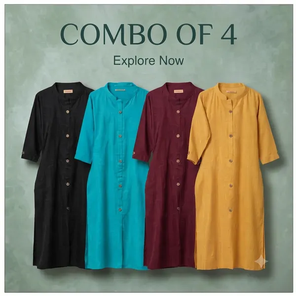 Multicolor_Cotton_Straight_Fit_Button_Down_Kurta_For_Women_(pack_of_3)
