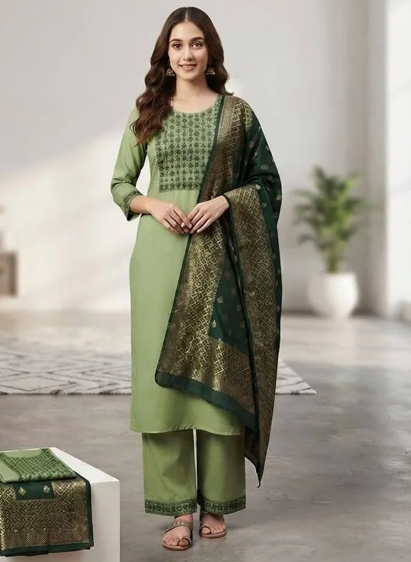 Women_Pista_Green_Cotton_Dress