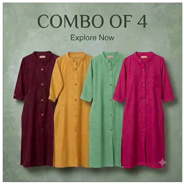Women's_Vibrant_Grace_Linen-Touch_Kurtis_(Set_of_4)