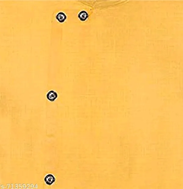 Yellow_Cotton_Blend_Relaxed_Fit_Kurta_Pyjama_Set_For_Men