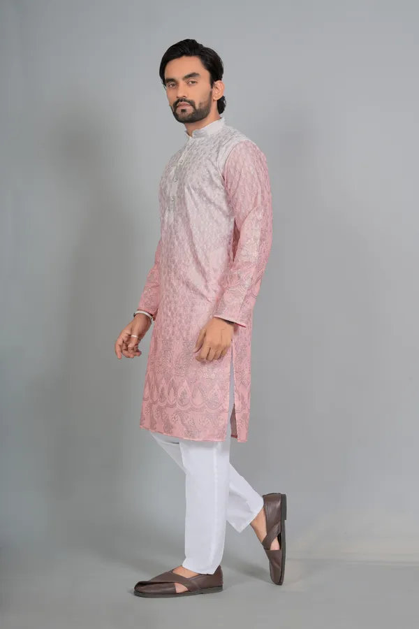 Pink_Cotton_Embroidered_Kurta_Pajama_Set_For_Men