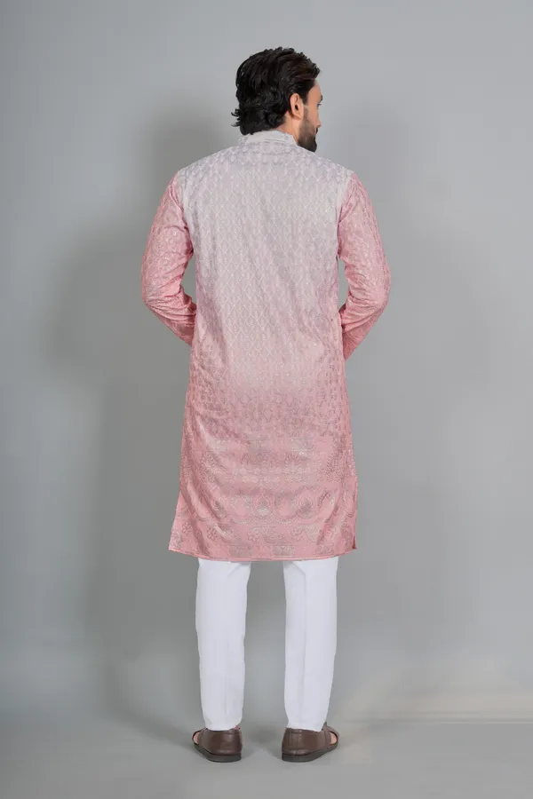 Pink_Cotton_Embroidered_Kurta_Pajama_Set_For_Men