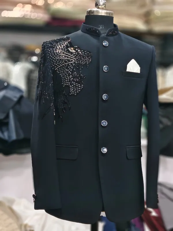 Black_Cotton_Embellished_Jodhpuri_Bandhgala_Suit_For_Men