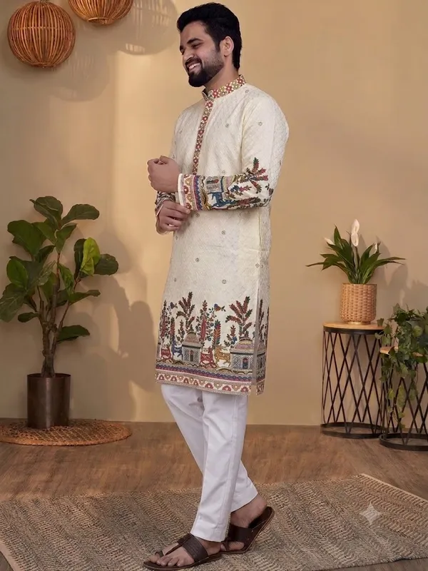 Digital_Embro_Cotton_Printed_Kurta_For_Men