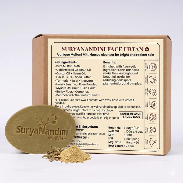 Multani_Mitti_Beauty_Soap_with_Rose,_Turmeric,_Masoor_&_Aloe_Vera_|_Skin_Brightening_|_Deep_Cleansing_|_100g*4
