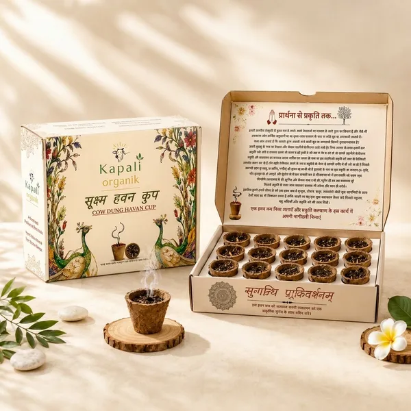 Kapai_Organik_Cow_Dung_Biodegradable_Havan_Cup_Diya_Gift_Set