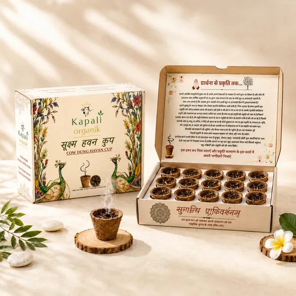 Kapai_Organik_Cow_Dung_Biodegradable_Havan_Cup_Diya_Gift_Set