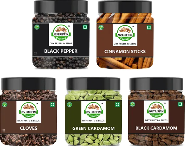 Spice_Combo_Whole_(Black_Pepper,Clove,Cinnamon,Badi_Elaichi,Green_Elaichi)