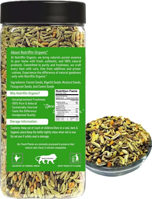 Nutriffin_Organic_Panch_Phoron_Whole_Mix_Spices_|Authentic_Masala_|_Five_Spice_Mix