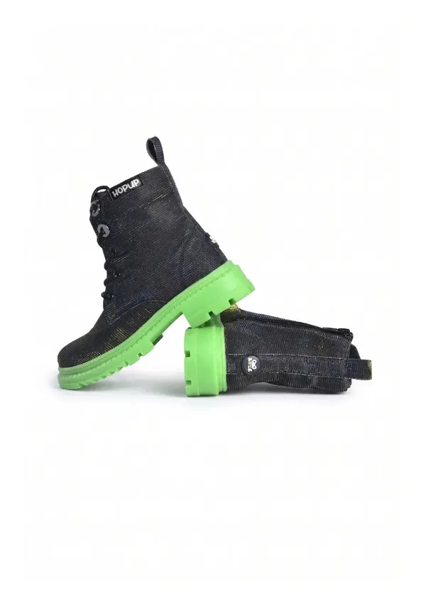 Black_Silver_Hi_Top_Boots_With_Green_Sole