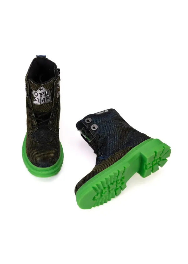 Black_Silver_Hi_Top_Boots_With_Green_Sole