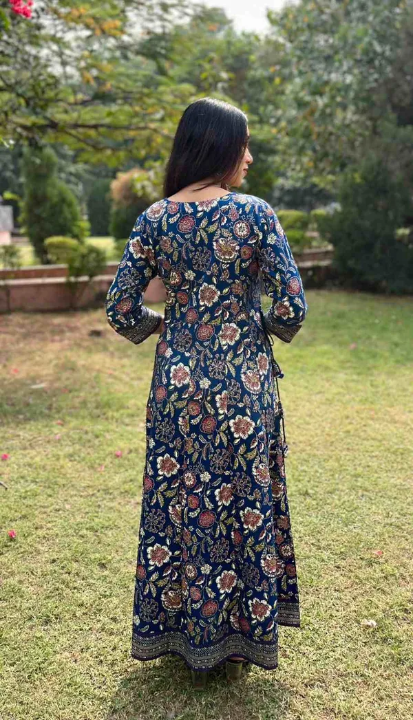 Blue_Cotton_Flared_Anarkali_Dress_With_Thread_Sequin_Work_For_Women