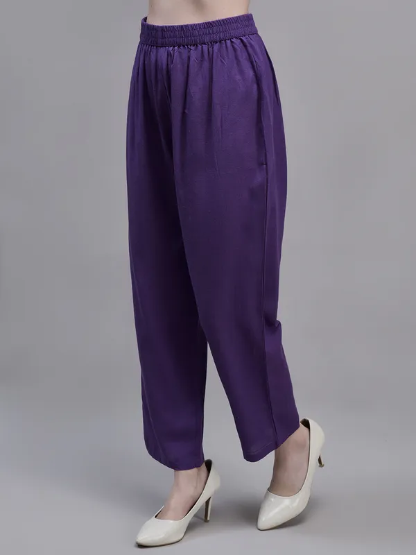 Purple_Rayon_Embroidered_Kurta_Pant_Set_With_Pockets_For_Women
