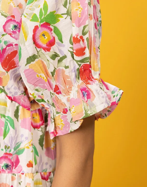 Off_White_Cotton_Floral_Printed_A_Line_Tiered_Midi_Dress_For_Women