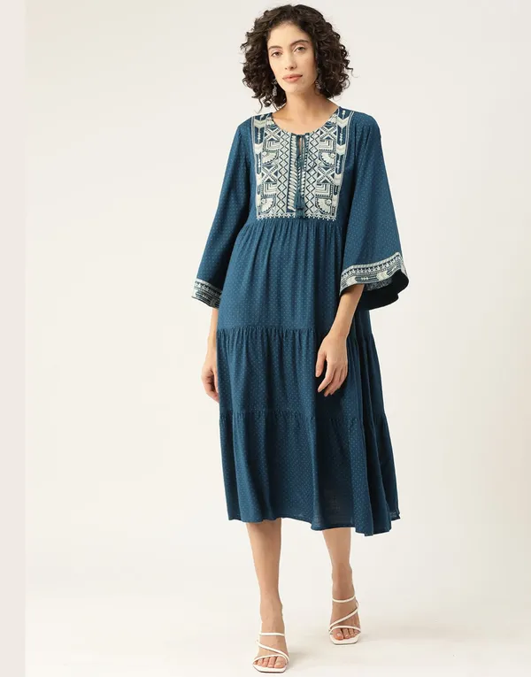 Blue_Rayon_Flared_A_Line_Embroidered_Midi_Dress_For_Women