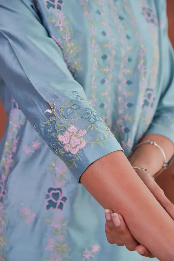 Sky_Blue_Cotton_Straight_Embroidered_Kurta_With_Pants_For_Women