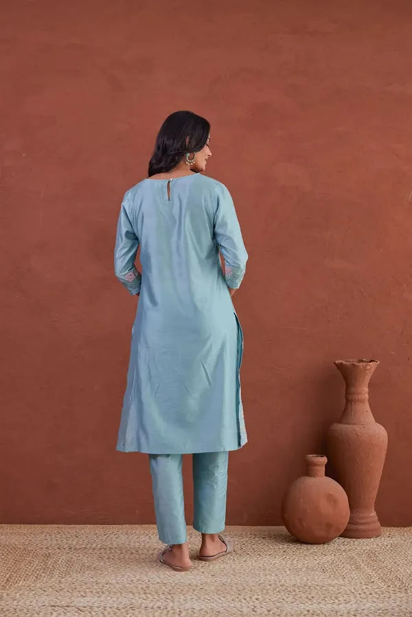 Sky_Blue_Cotton_Straight_Embroidered_Kurta_With_Pants_For_Women