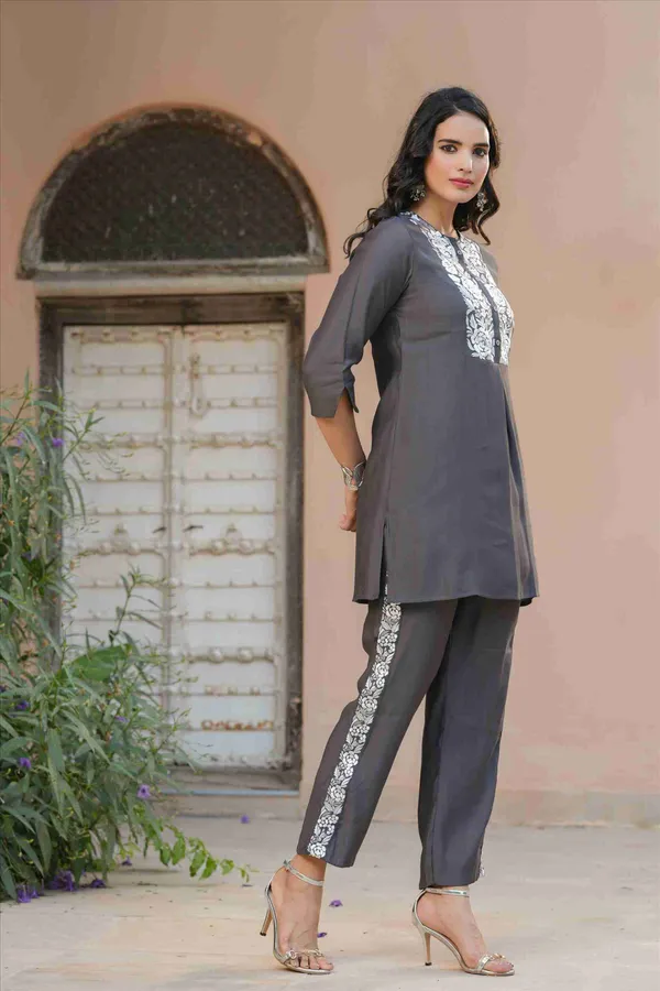 Grey_Roman_Silk_Embroidered_Co_Ord_Set_For_Women