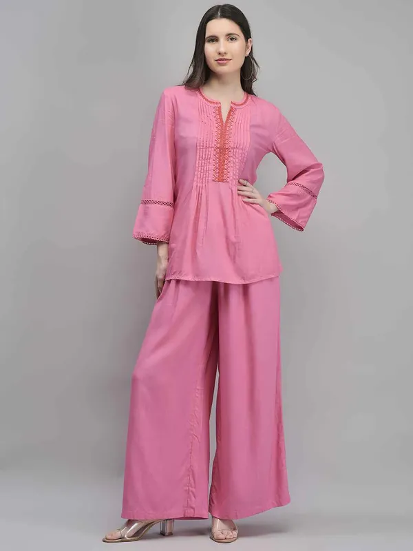 Pink_Rayon_Embroidered_Co_Ord_Set_For_Women