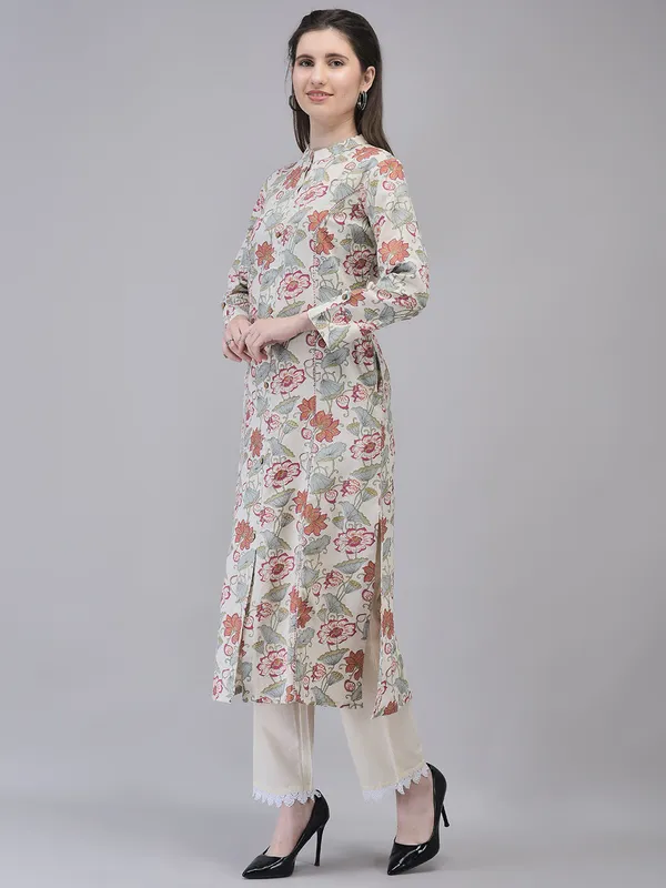 Off_White_Cotton_Straight_Floral_Printed_Kurta_For_Women
