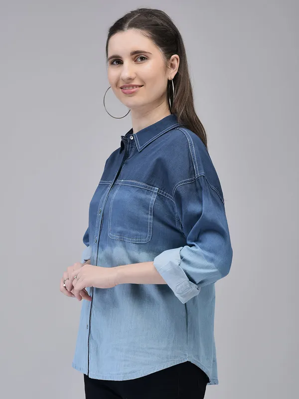 Blue_Denim_Regular_Fit_Tie_Dye_Shirt_For_Women