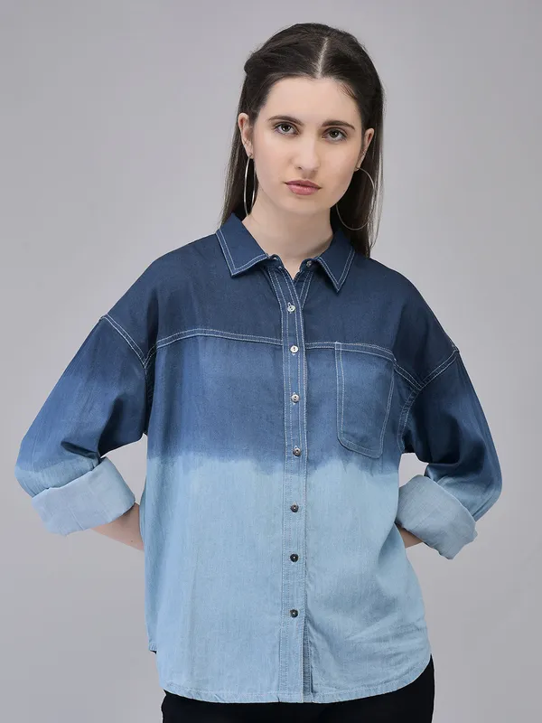 Blue_Denim_Regular_Fit_Tie_Dye_Shirt_For_Women