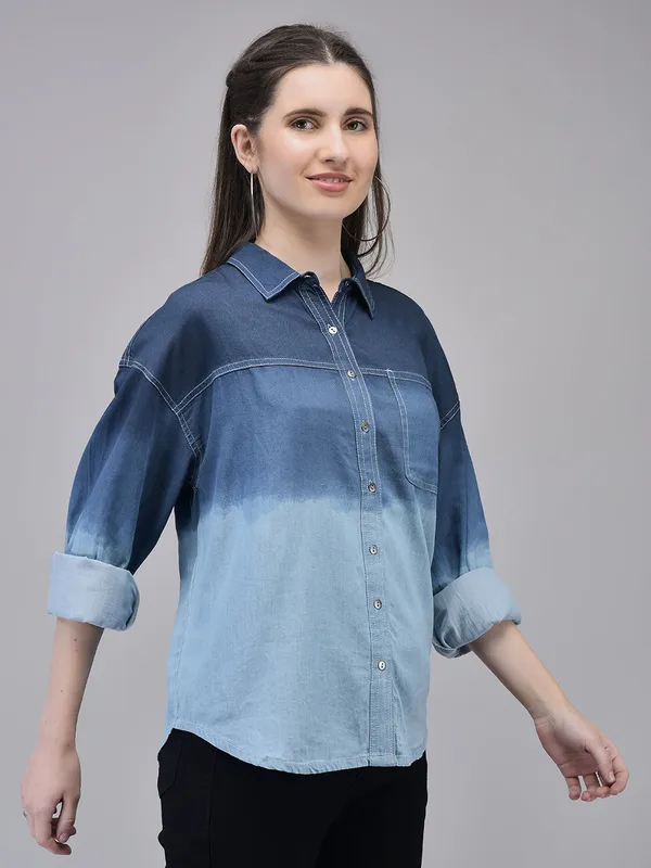 Blue_Denim_Regular_Fit_Tie_Dye_Shirt_For_Women