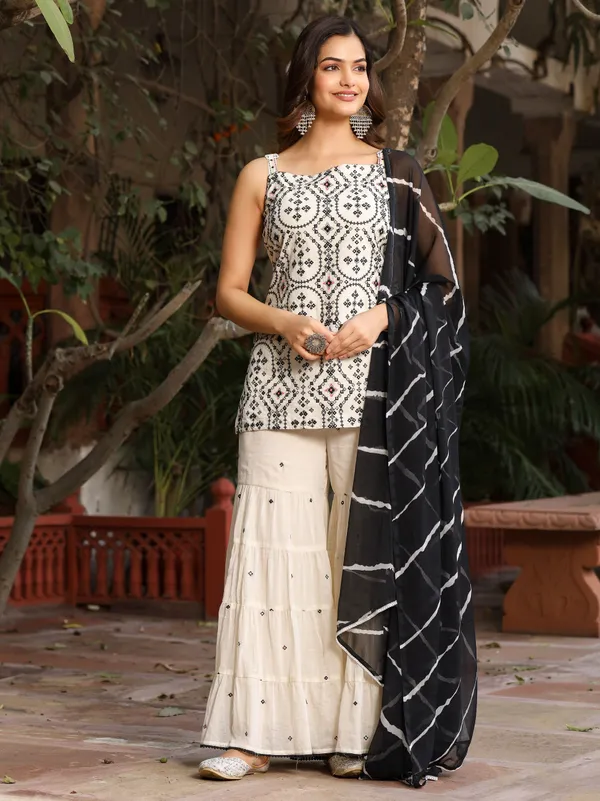 White_Cotton_Embroidered_Sharara_Suit_Set_For_Women