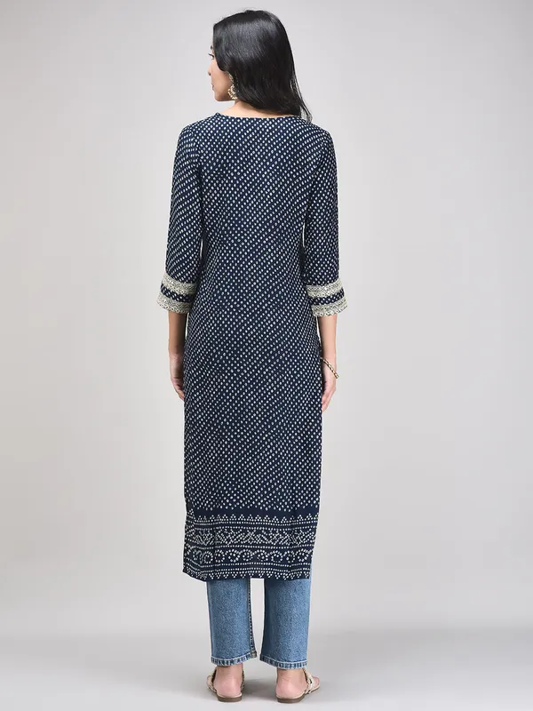 Dark_Blue_Muslin_Printed_Straight_Kurta_For_Women