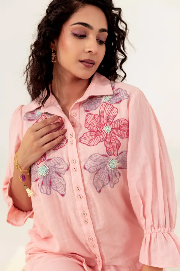 Peach_Cotton_Embroidered_Co_Ord_Set_For_Women