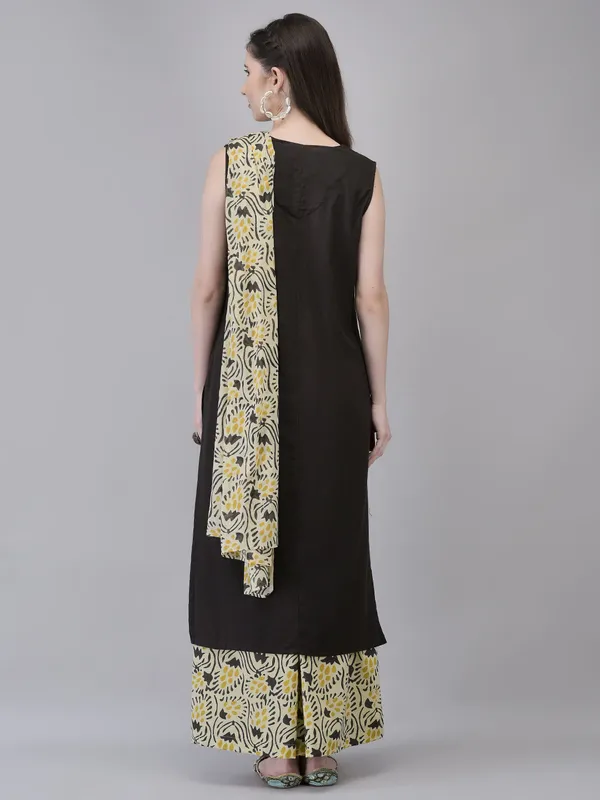 Brown_Cotton_Straight_Kurta_Palazzo_Dupatta_Suit_Set_For_Women