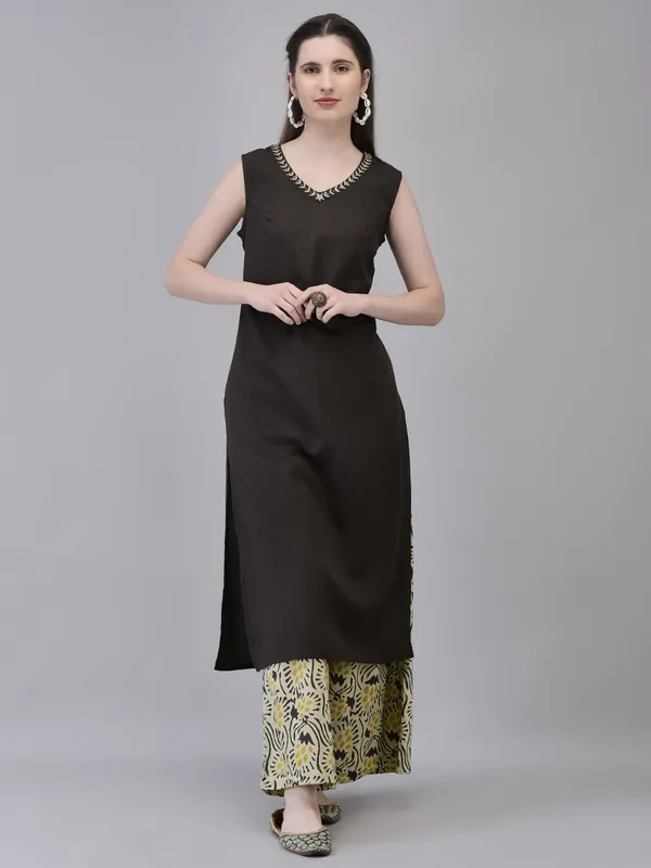 Brown_Cotton_Straight_Kurta_Palazzo_Dupatta_Suit_Set_For_Women