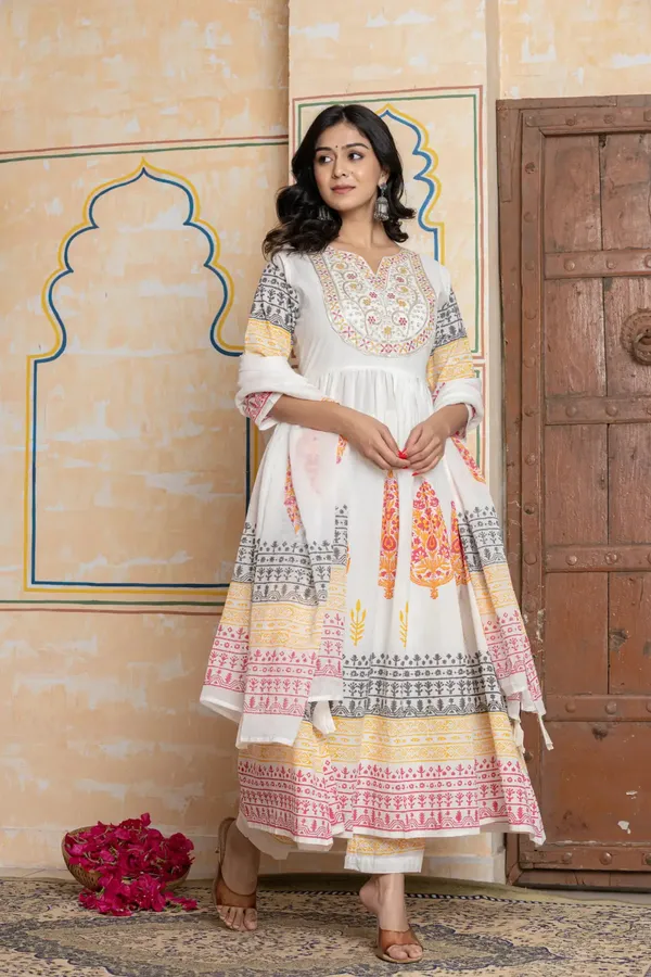 Multicolor_Cotton_Ethnic_Printed_Anarkali_Kurta_Suit_Set_With_Pants_Dupatta_For_Women