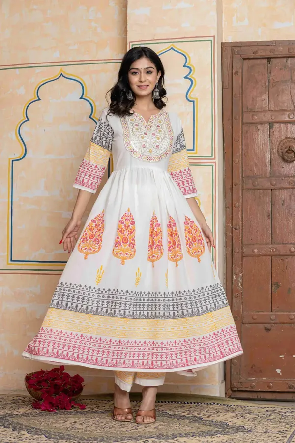 Multicolor_Cotton_Ethnic_Printed_Anarkali_Kurta_Suit_Set_With_Pants_Dupatta_For_Women