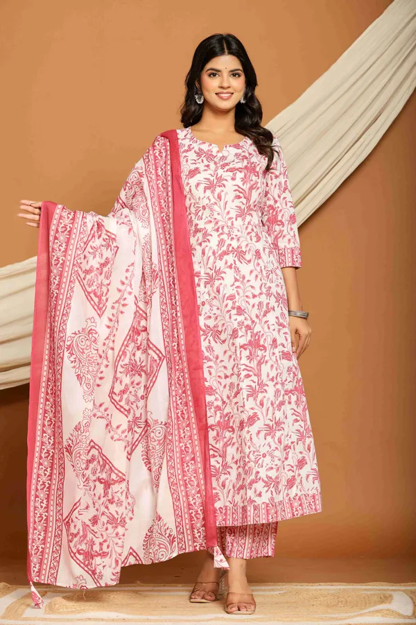 Green_Cotton_Flared_Ethnic_Printed_Suit_Set_For_Women