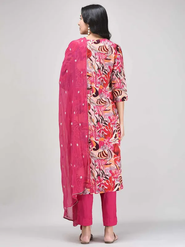 Pink_Modal_Floral_Printed_Straight_Kurta_Suit_Set_With_Pants_Dupatta_For_Women